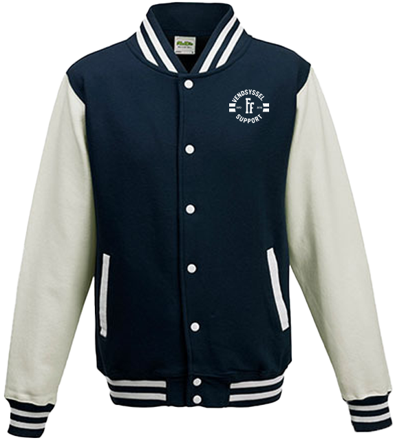 Just Hoods - Vendsyssel Ff College Jakke Voksen - New French Navy & white